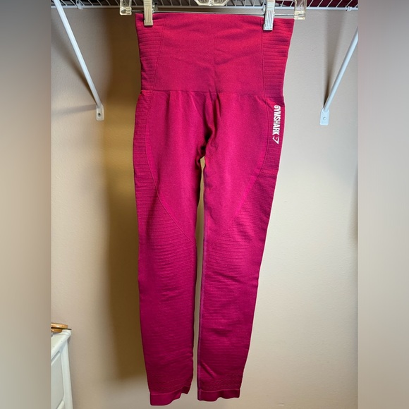 Gymshark Seamless Energy High Waisted Leggings Beet Red Size XS. - Picture 4 of 17